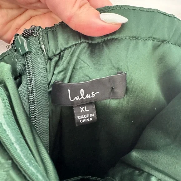 Lulus Green Jacquard Dress - Picture 4 of 5